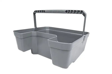 Gray plastic drawer bin with handle from AD17-DDRAWERGANIZER Decked Double Drawerganizer