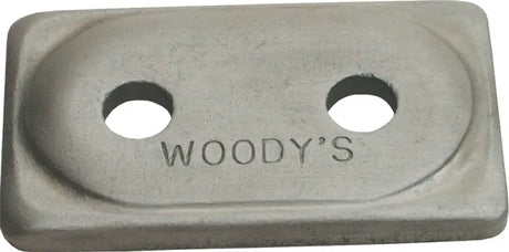 Gray metal snowmobile support plate for ADA2-3775-B angled double digger setup