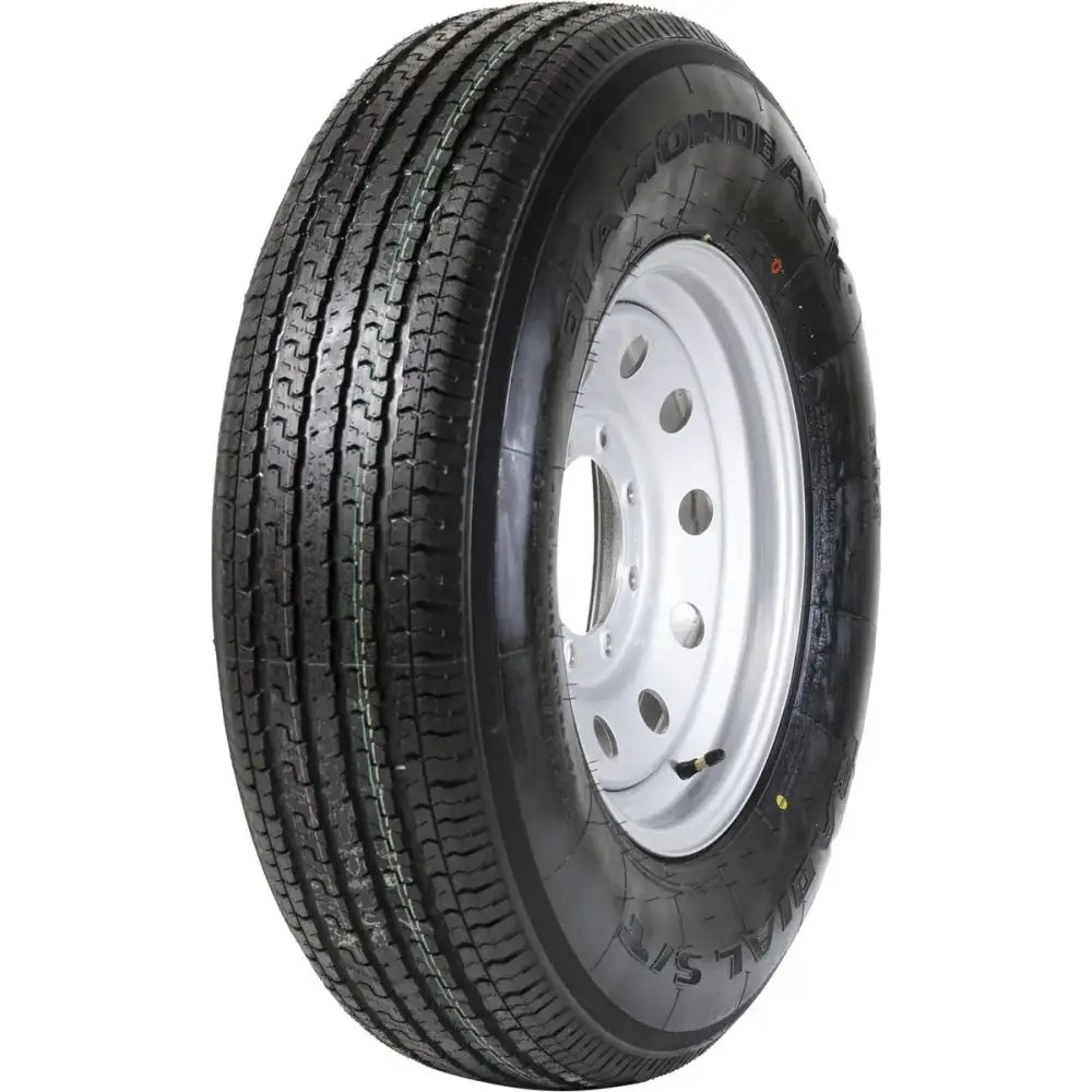 "ADB16R8SMM Taskmaster St235/80R16 10 Ply Diamondback On 1 tire featuring high-quality construction, enhanced traction, and long-lasting durability for heavy-duty trailers."