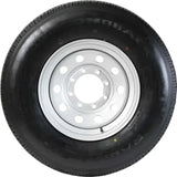 ADB16R8SMM Taskmaster St235/80R16 10 Ply Diamondback tire on white rim, designed for heavy-duty trailers with enhanced traction and long-lasting durability.
