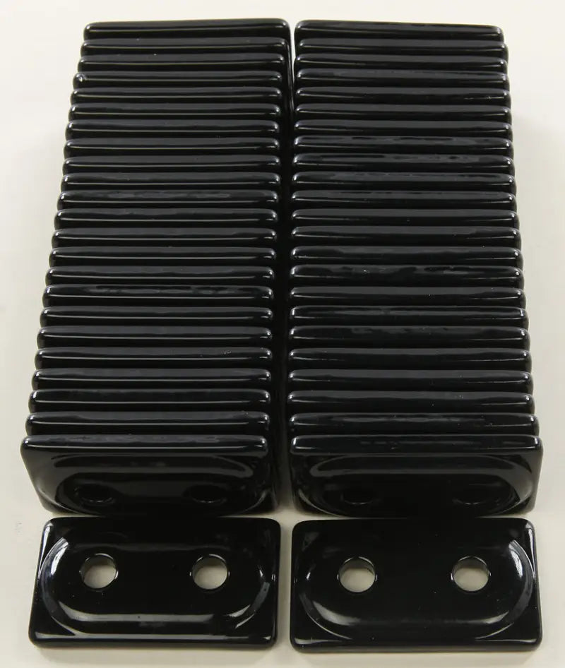 Black rubber double digger support plates with mounting plates for digger support