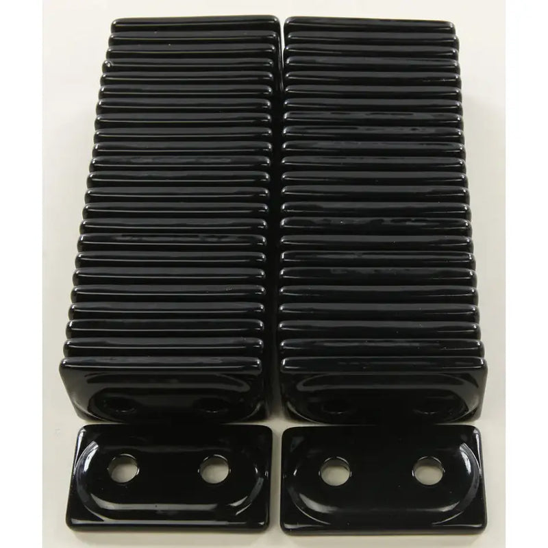 Black rubber double digger support plates with mounting plates for digger support