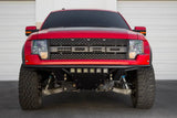 Red Ford Raptor front view with Addictive Desert Designs ADD PRO Front Bumper