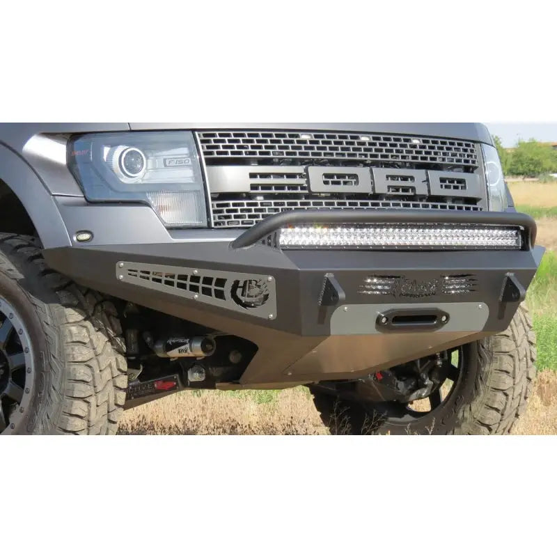 Addictive Desert Designs 10-14 Ford F-150 Raptor HoneyBadger Front Bumper w/ Winch Mount - F017275050103