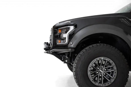 Black Ford Raptor front end with Addictive Desert Designs Hammer Black light hoop