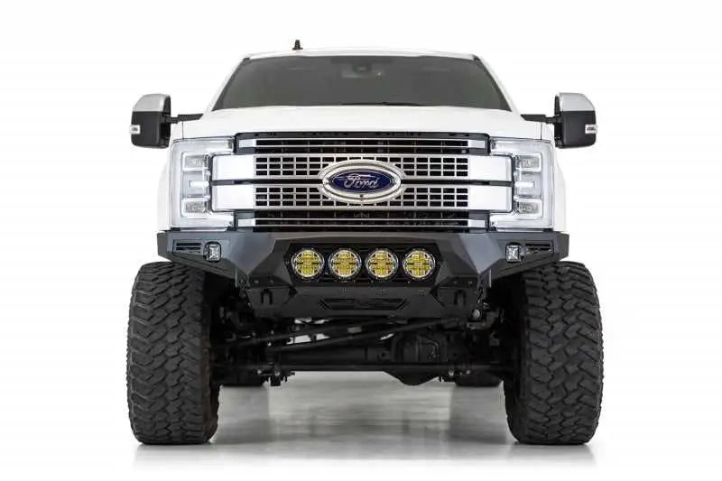 Addictive Desert Designs 17-20 Ford Super Duty Bomber Front Bumper w/ Mounts For 4 Rigid 360 6in 