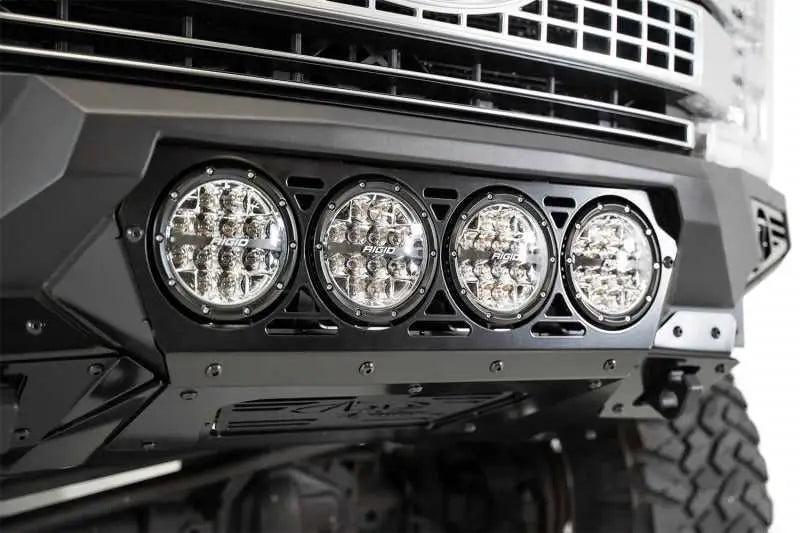 Addictive Desert Designs 17-20 Ford Super Duty Bomber Front Bumper w/ Mounts For 4 Rigid 360 6in 