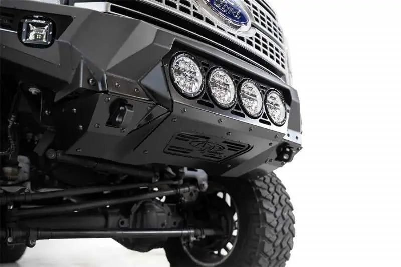 Addictive Desert Designs 17-20 Ford Super Duty Bomber Front Bumper w/ Mounts For 4 Rigid 360 6in 