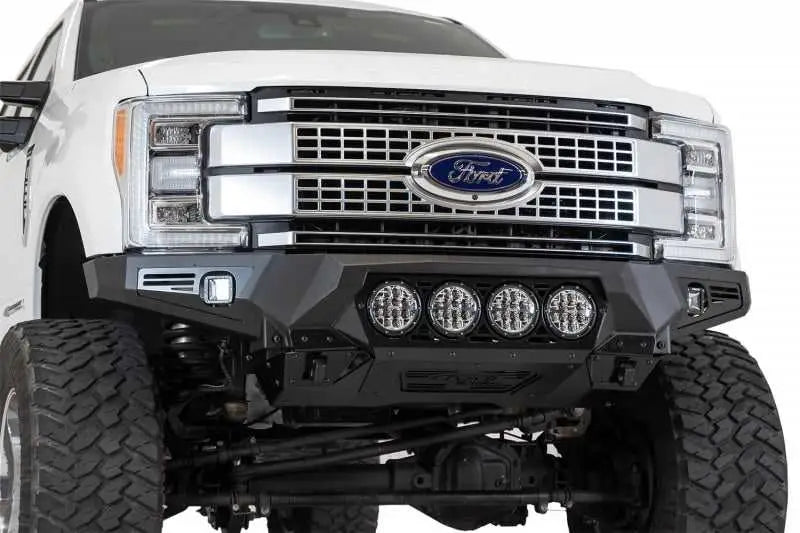 Addictive Desert Designs 17-20 Ford Super Duty Bomber Front Bumper w/ Mounts For 4 Rigid 360 6in 
