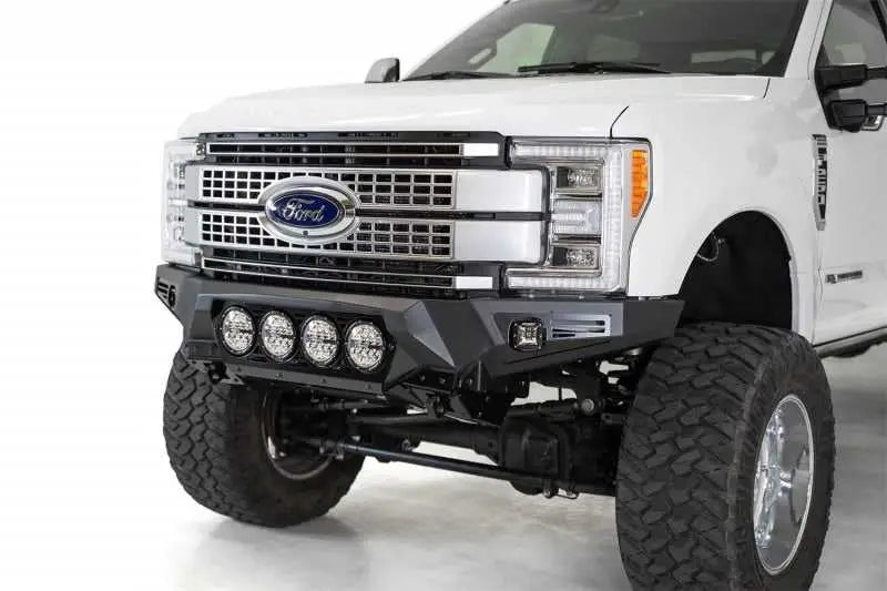 Addictive Desert Designs 17-20 Ford Super Duty Bomber Front Bumper w/ Mounts For 4 Rigid 360 6in 