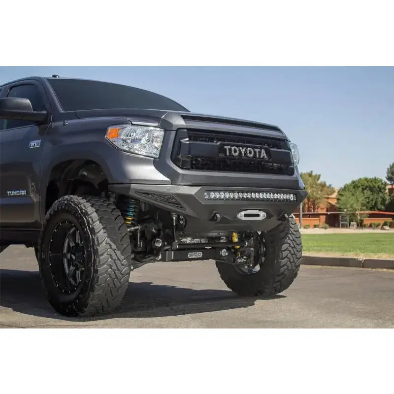 Addictive Desert Designs 2014+ Toyota Tundra Stealth Fighter Front Bumper w/Winch Mount & Sensors - F741422860103