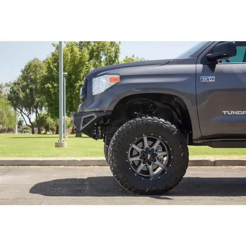Addictive Desert Designs 2014+ Toyota Tundra Stealth Fighter Front Bumper w/Winch Mount & Sensors - F741422860103