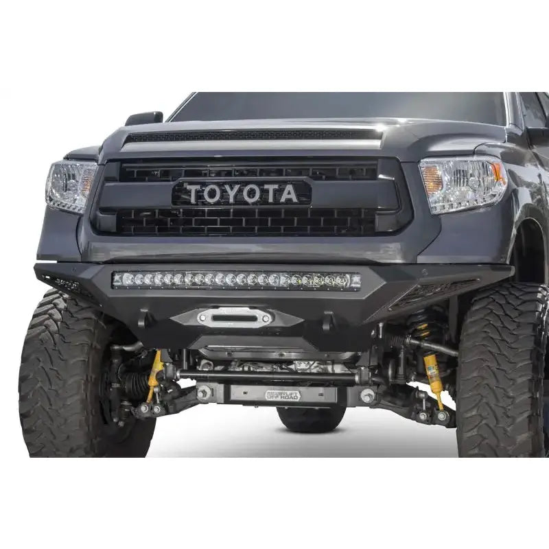 Addictive Desert Designs 2014+ Toyota Tundra Stealth Fighter Front Bumper w/Winch Mount & Sensors - F741422860103