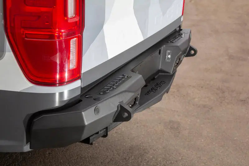 Ford Ranger stealth fighter rear bumper with backup sensor holes for added style