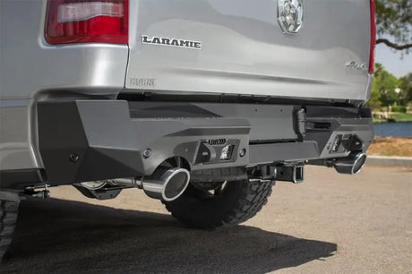 Rear bumper for Ram 1500 Hammer Stealth Fighter with 6 sensor cutouts