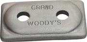 Gray metal digger support plate with two holes for ADG-3775-6 Double Grand Digger