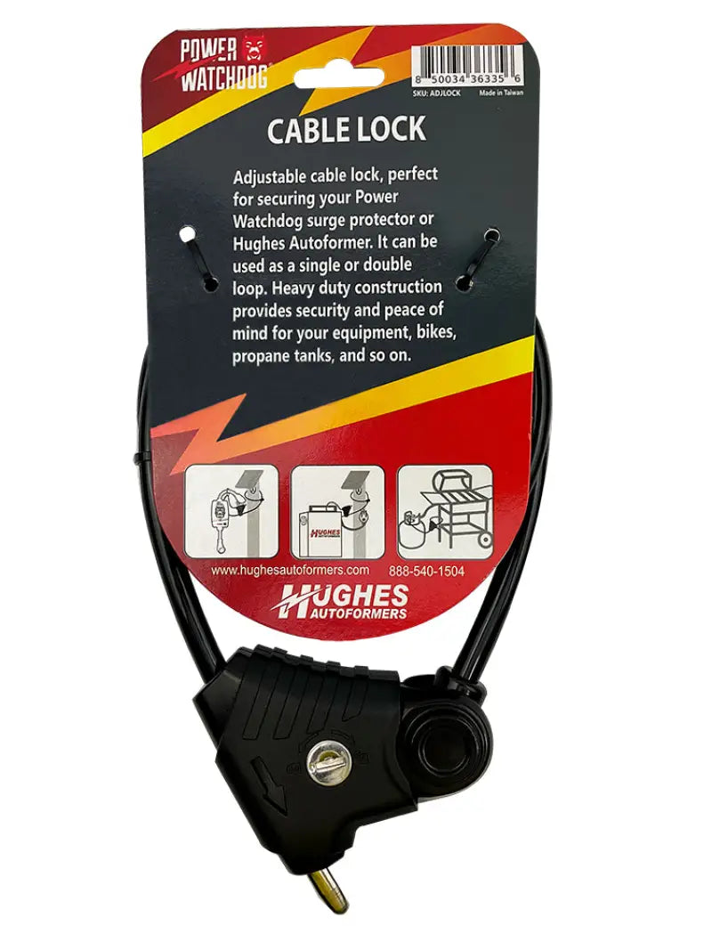 ADJLOCK Hughes Auto Adjustable Heavy Duty Lock - Cable