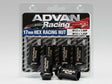 Advan Advan Lug Nut 12X1.25 (Black) - 4 Pack