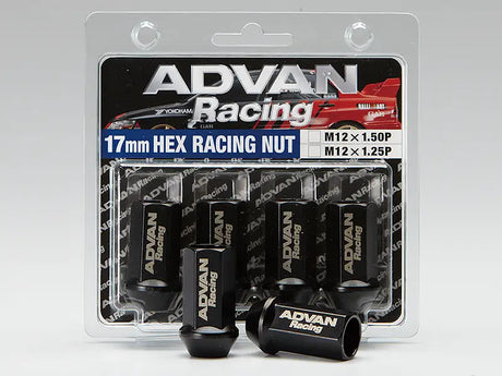 Advan Lug Nut 12X1.5 (Black) - 4 Pack - Truck & Automotive