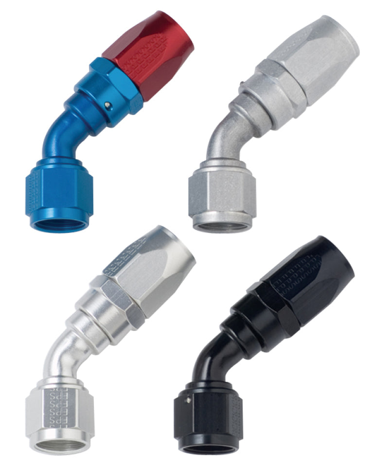 Fragola 104510-BL Fragola -10AN x 45 Degree Power Flow Hose End - Black