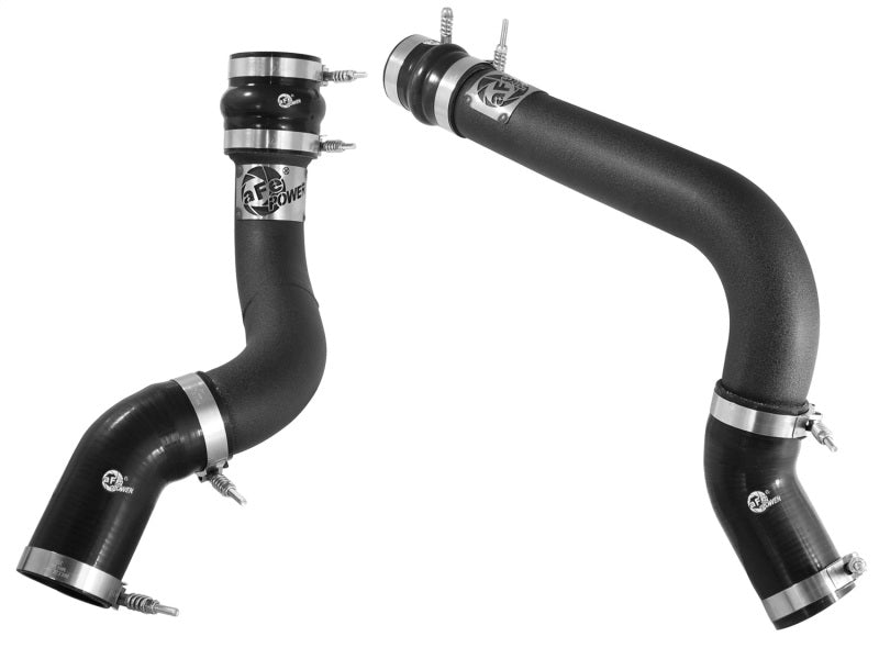 aFe 46-20134-B aFe BladeRunner 3in Black Intercooler Tubes Hot & Cold Side Kit for 13-14 Dodge RAM Diesel 6.7L (td)