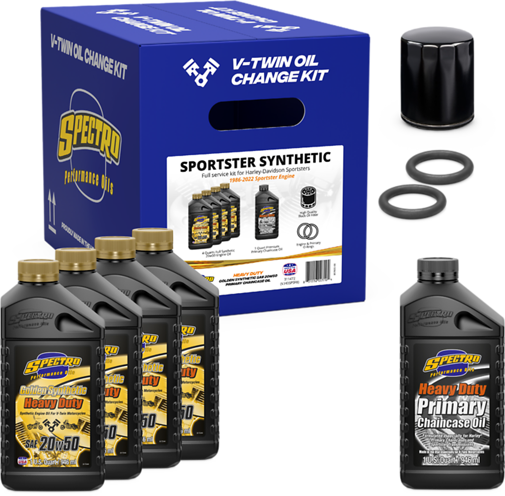 Spectro V-Twin Full Oil Service Kit Oil Change Kit 311472 - XL V-Twin Synthetic