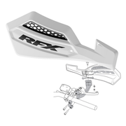 RFX Race Series Handguards Fxgu 10100 55WH - White Handguard Inc Mount Kit