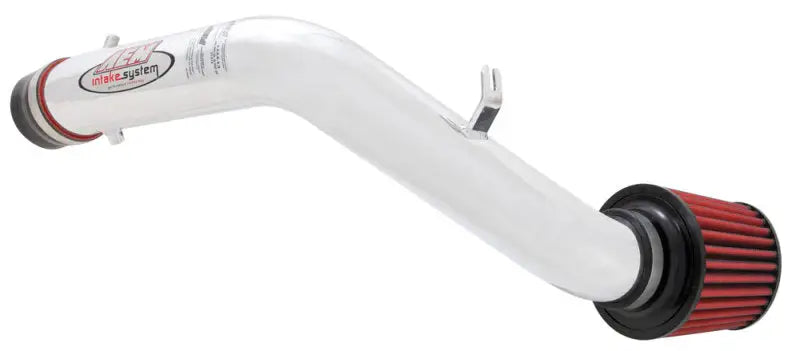 White intake pipe with red filter on AEM 04-07 Acura TL cold air intake system