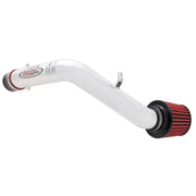 White intake pipe with red filter on AEM 04-07 Acura TL cold air intake system