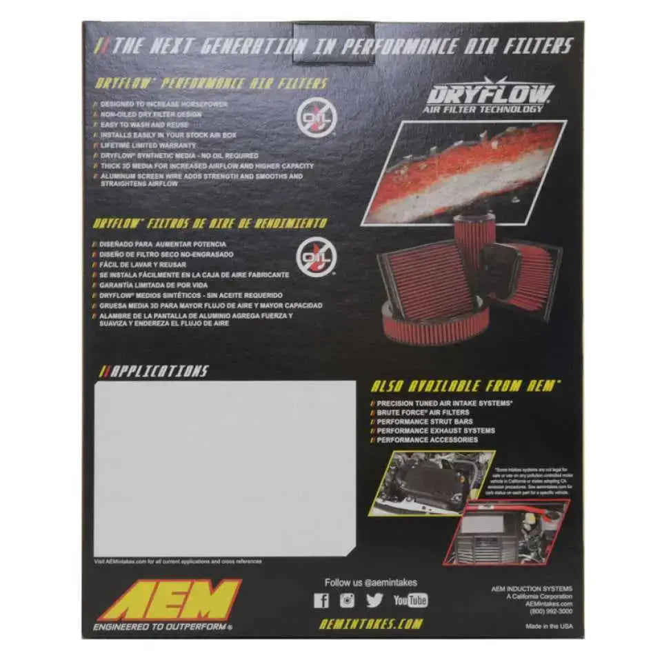 AEM 15-18 Ford Everest L5-3.2L DSL DryFlow Air Filter 