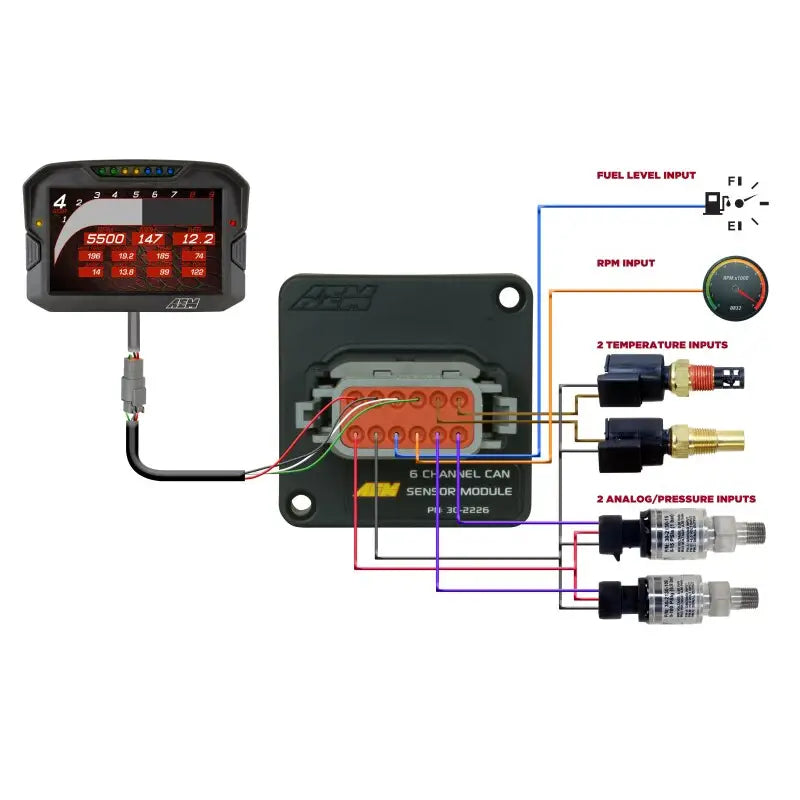 AEM 30-2226 AEM 6 Channel CAN Sensor Module