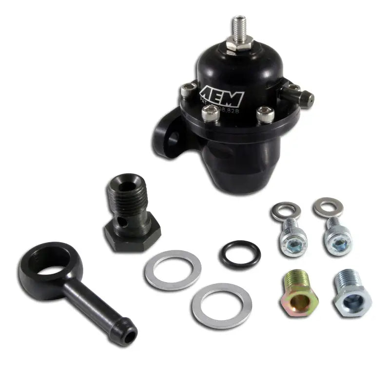 AEM 86-93 Acura / 95-98 TL / 88-91 Civic/CRX / 92-01 Prelude Black Adjustable Fuel Pressure Regulato - Truck &