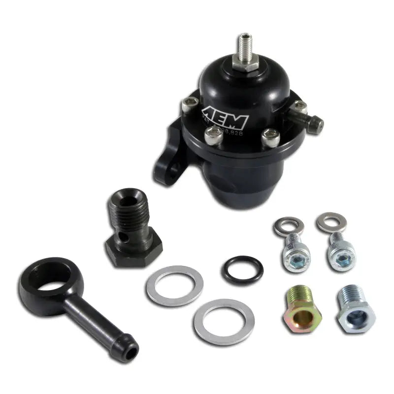 AEM 25-304BK AEM 96-97 Acura CL / 94-97 Accord / 96-00 Civic Ex Black Adjustable Fuel Pressure Regulator