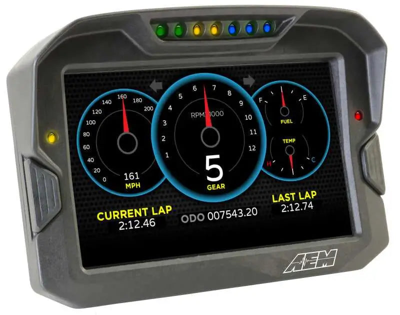 AEM CD-7 Non Logging GPS Enabled Race Dash Carbon Fiber Digital Display w/o VDM (CAN Input Only) 