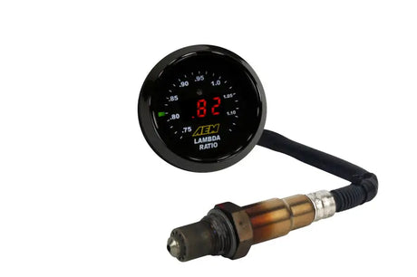 AEM Digital Wideband UEGO Gauge with Bosch LSU 4.9 sensor, ideal for RV, automotive, powersports, off-road, marine, exterior, truck accessories, interior, truck bed, RV parts, apparel, helmets, racing, riding, BMX.