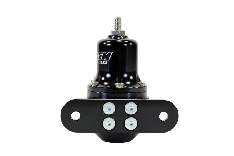 Black AEM High Capacity Universal Adjustable Fuel Pressure Regulator, ideal for RV, automotive, powersports, off-road, marine, truck exterior, and interior accessories. Universal mounting bracket included, AVADA - Best Sellers