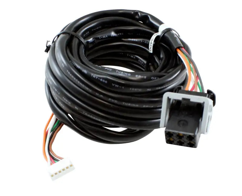 Coiled black sensor cable with colorful wires for AEM PCB Gauge LSU4 Sensor Cable