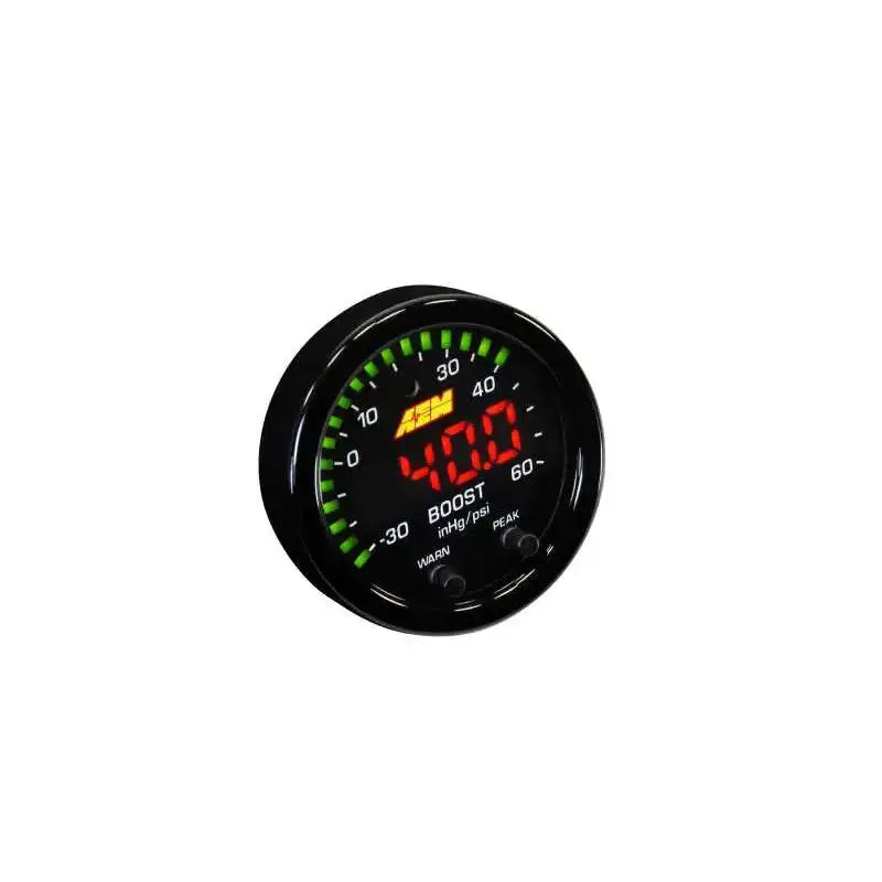 AEM X-Series Boost Pressure -30inHg 60psi Gauge Kit 