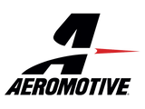 Aeromotive logo on billet fuel rail from Evo Billet Fuel Rail Kit