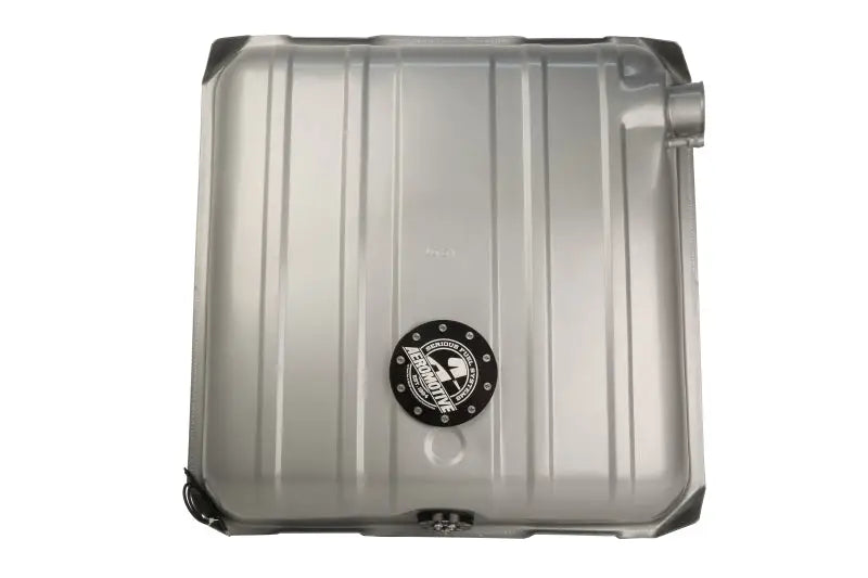Silver fuel tank from Aeromotive Stealth Gen 2 for Chevy 340 fuel delivery upgrade