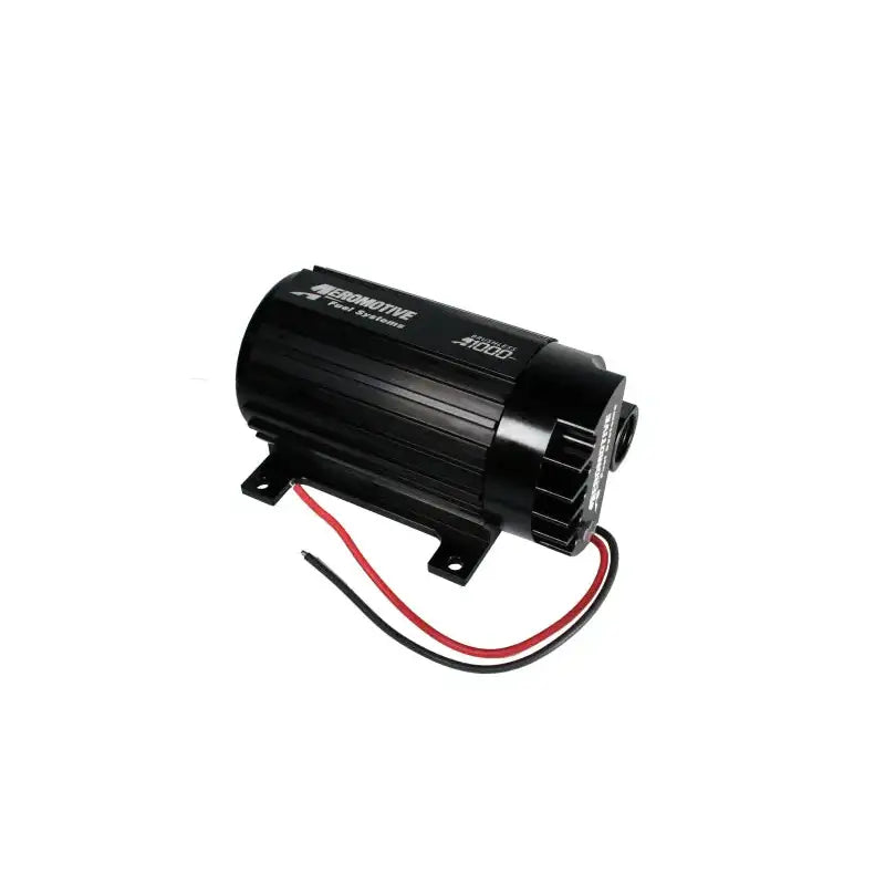 Black Aeromotive A1000 fuel pump with wires, part of the Aeromotive A1000 brushless series