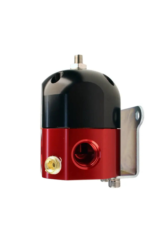 Aeromotive A1000 Carbureted Bypass Regulator - 2-Port, adjustable fuel pressure regulator for carbureted applications with ORB-10 inlet, ORB-08 return, and two ORB-06 outlet ports, ideal for naturally aspirated and supercharged engines.