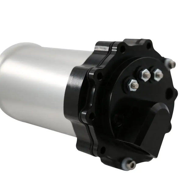 Silver cylinder fuel pump with black end cap for Aeromotive Brushless A1000 series