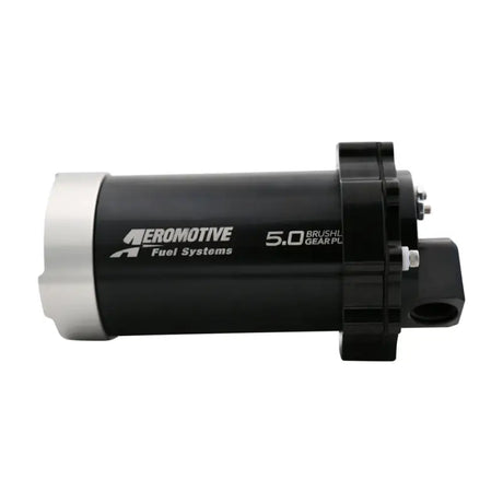 Black and silver Aeromotive Brushless Spur Gear In-Tank Fuel Pump with TVS Controller