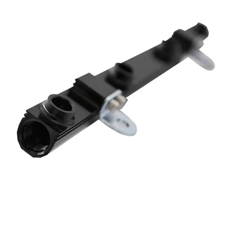 Black Aeromotive Ford fuel rails with metal brackets for 5.0L 4V engines