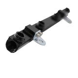 Black Aeromotive Ford fuel rails with metal brackets for 5.0L 4V engines