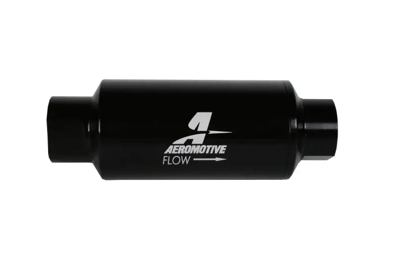 Aeromotive In-Line Filter 10AN, 10 Micron Microglass Element, Bright-Dip Black, 2in OD