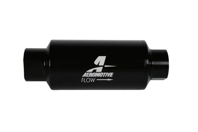 Aeromotive In-Line Filter 10AN, 10 Micron Microglass Element, Bright-Dip Black, 2in OD