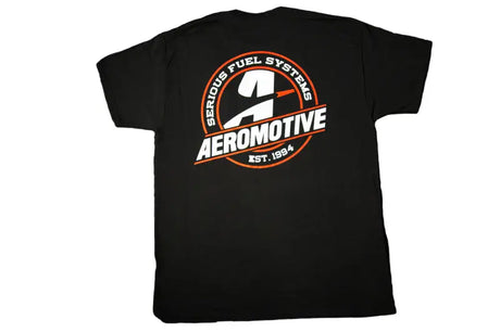 Black Aeromotive Standard Logo T-Shirt in XXL featuring bold logo design