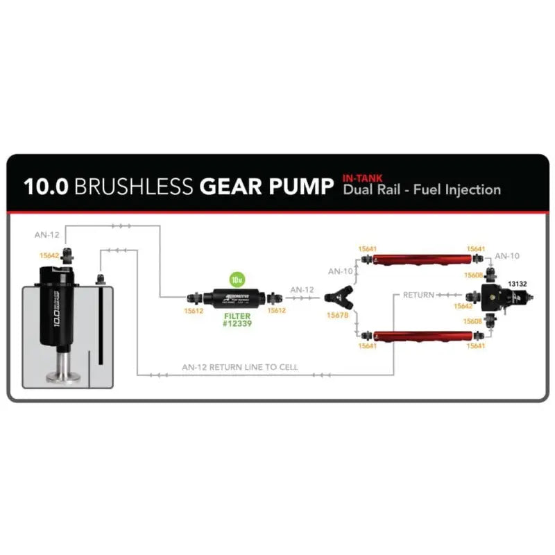 Aeromotive 18055 Aeromotive TVS Module w/ Fuel Cell Pickup - In-Tank - Brushless Spur 10.0